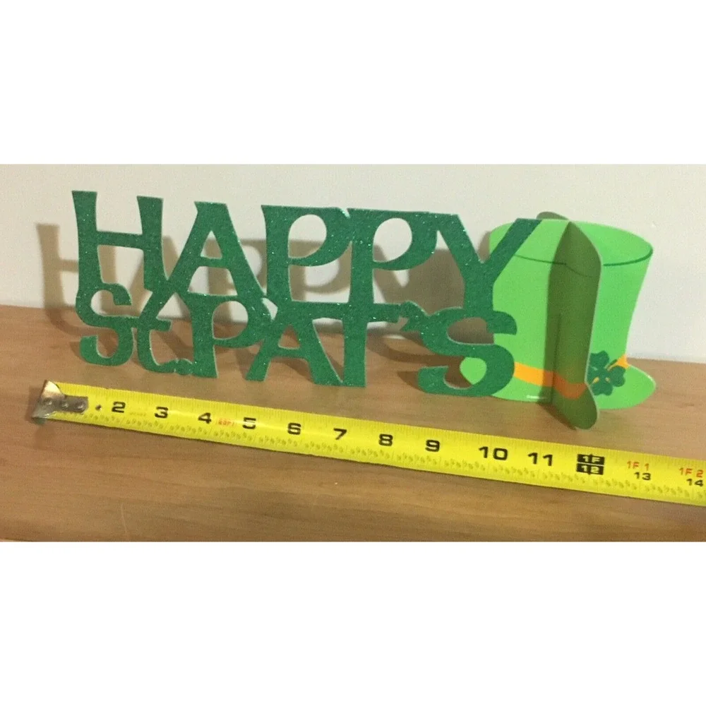 Lot of 12 Happy St Pat's CENTERPIECES - 3D Free Standing Table Decorations New